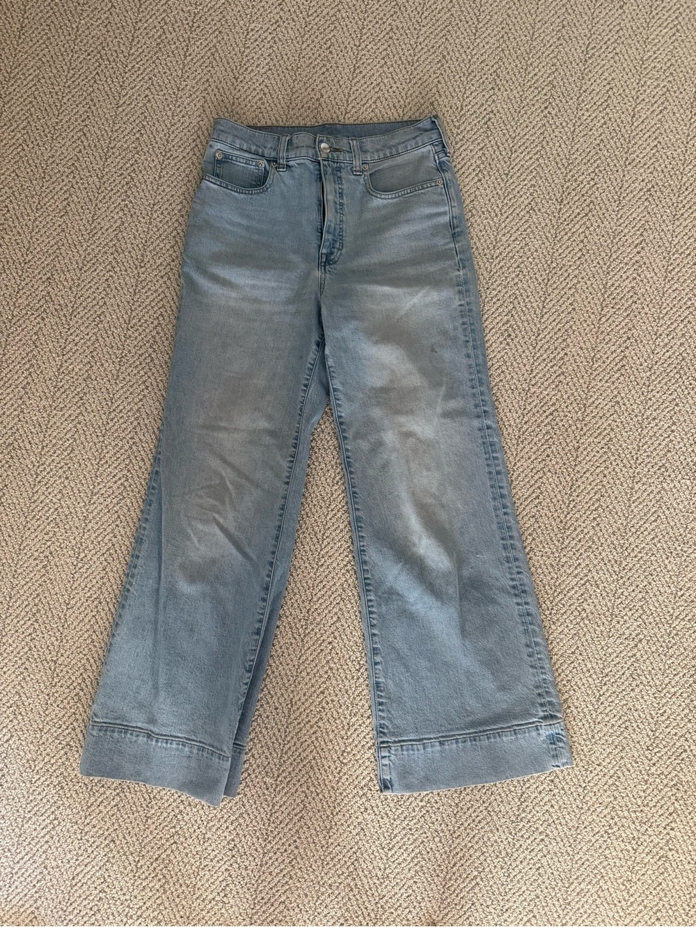JCrew Classic Wide-Leg Jeans in Light Blue